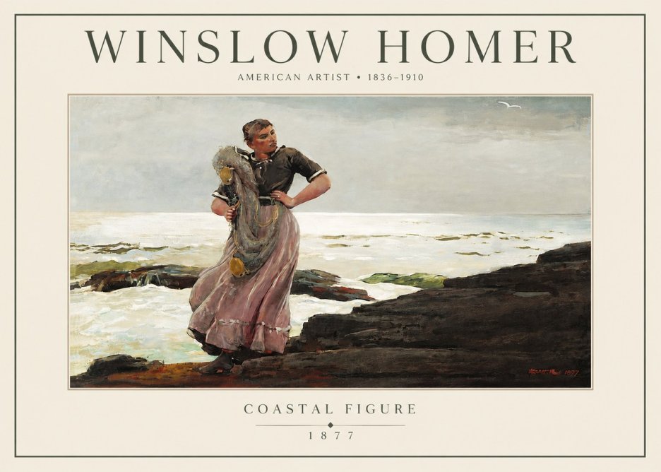 Winslow Homer Coastal Figure No3 - Affiche