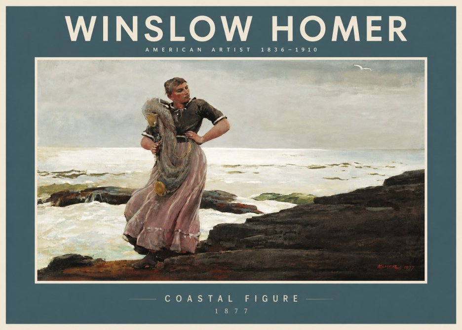 Winslow Homer Coastal Figure No4 - Affiche