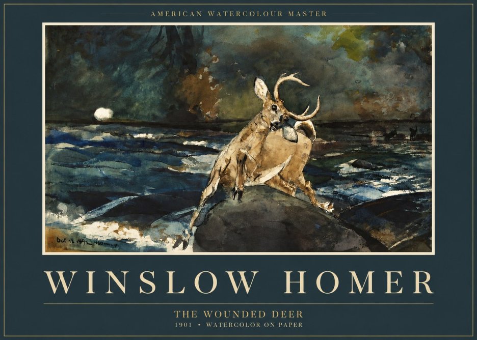 Winslow Homer The Wounded Deer No2 - Affiche