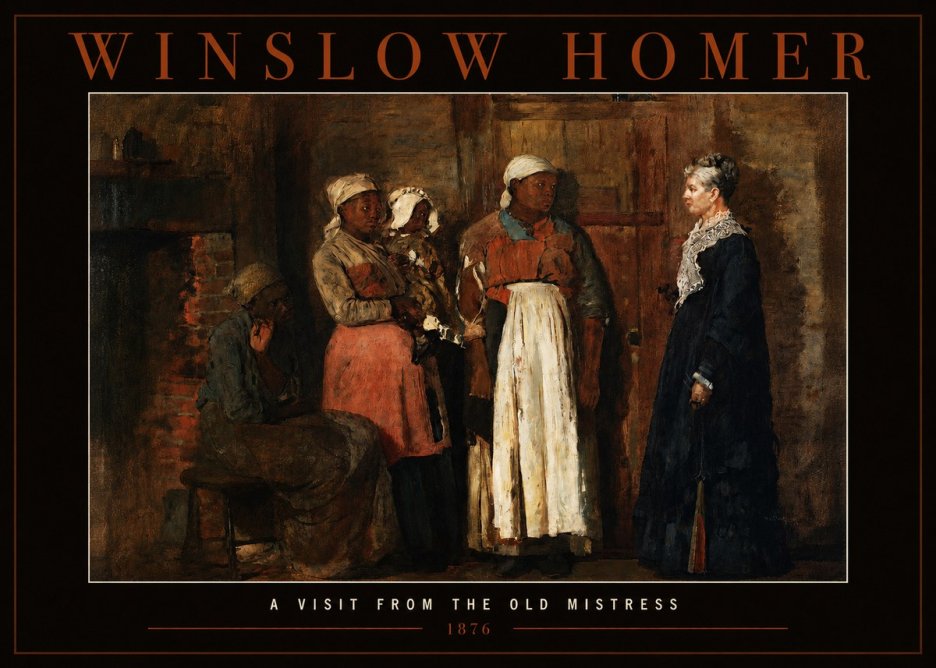 Winslow Homer A Visit from the Old Mistress No2 - Affiche