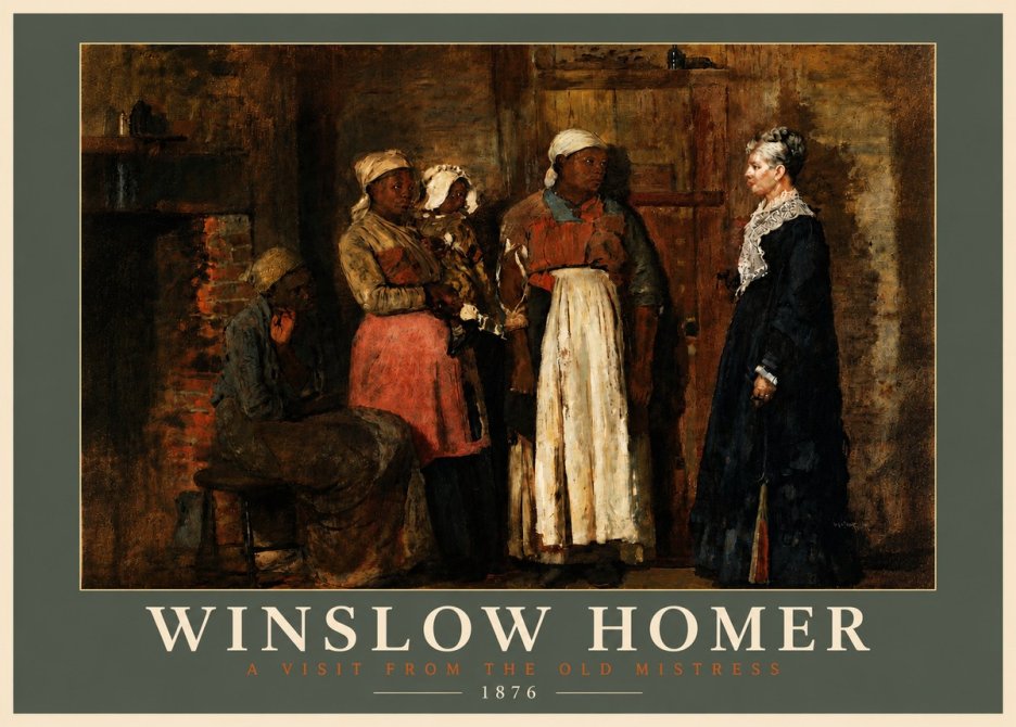 Winslow Homer A Visit from the Old Mistress No4 - Affiche
