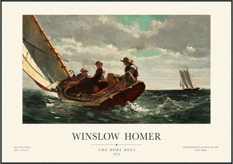 Winslow Homer The Dory Boys No1 - Affiche