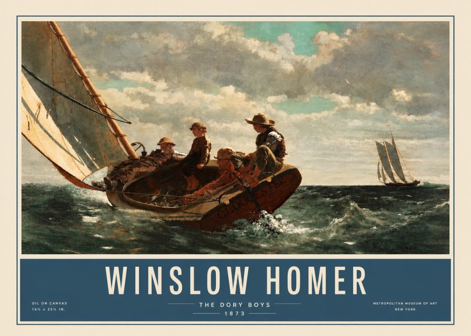 Winslow Homer The Dory Boys No3 - Affiche