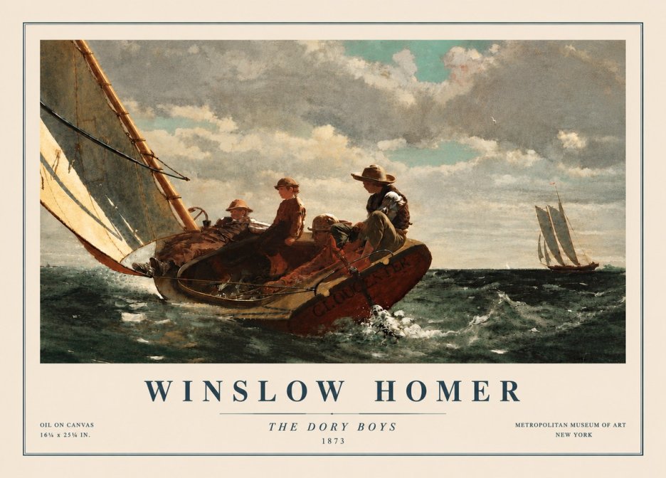 Winslow Homer The Dory Boys No5 - Affiche
