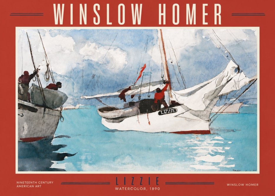 Winslow Homer Lizzie No5 - Affiche