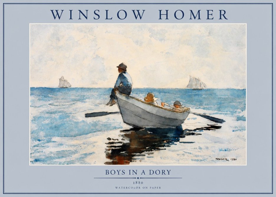Winslow Homer Boys in a Dory I No2 - Affiche
