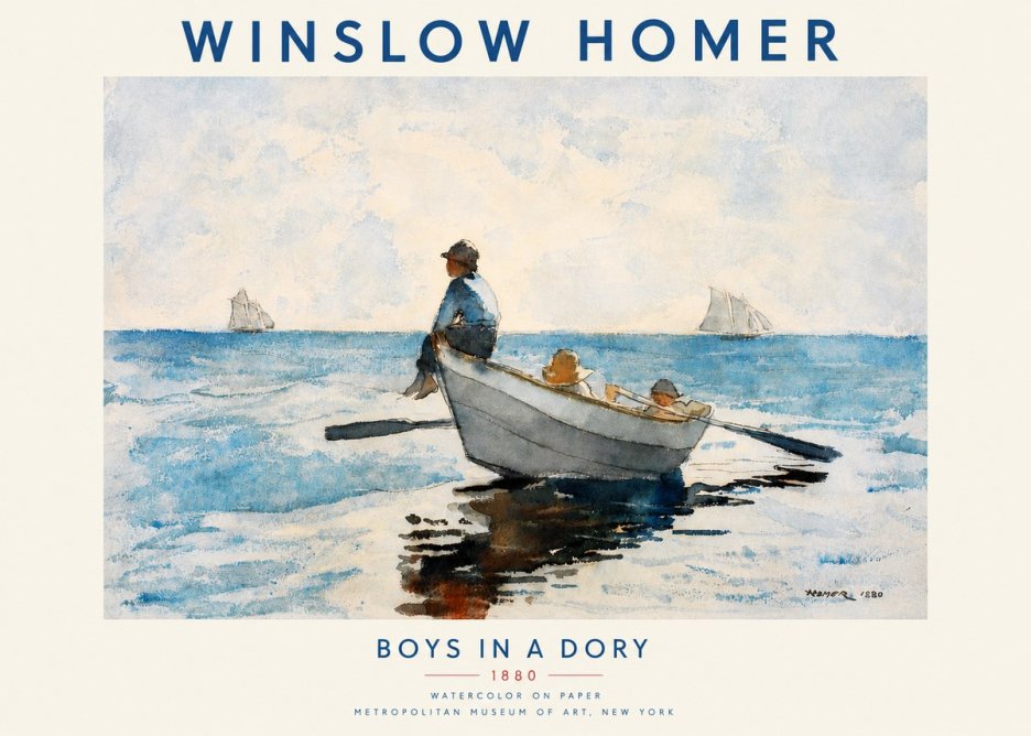 Winslow Homer Boys in a Dory I No3 - Affiche