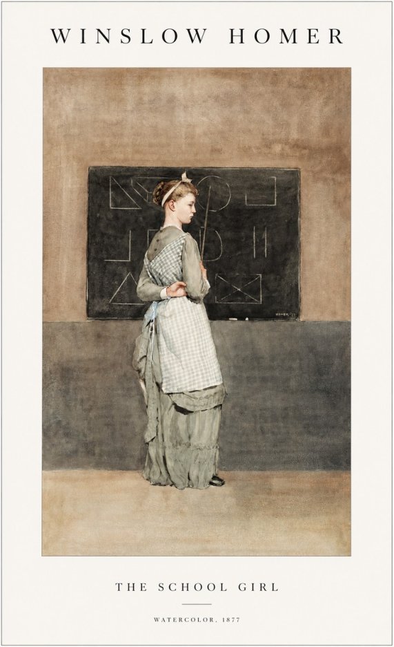Winslow Homer The School Girl No1 - Affiche
