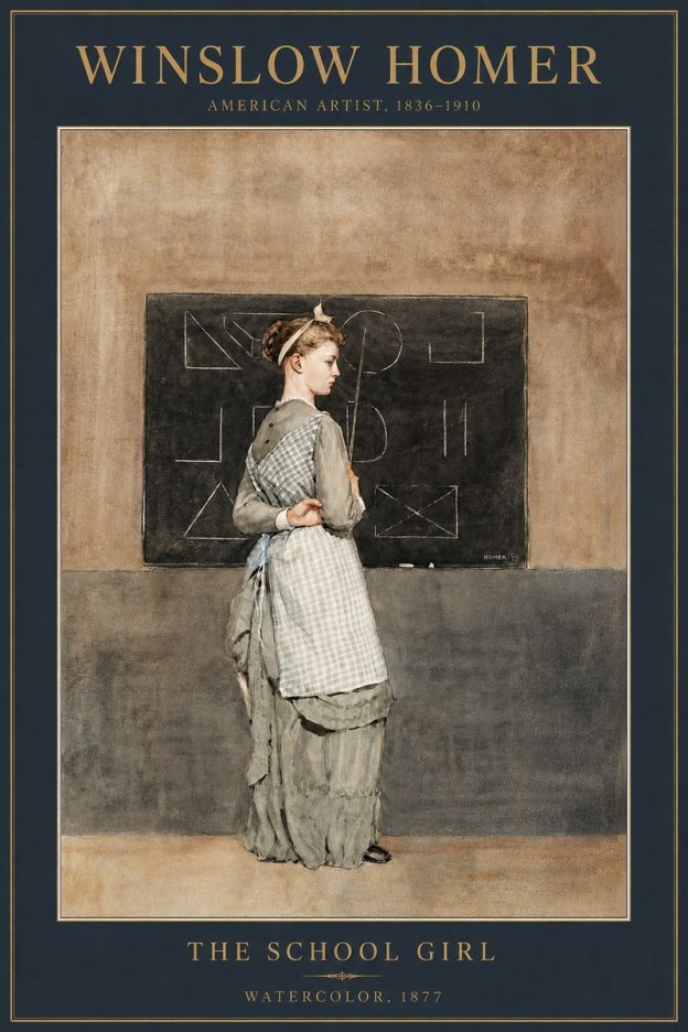 Winslow Homer The School Girl No3 - Affiche