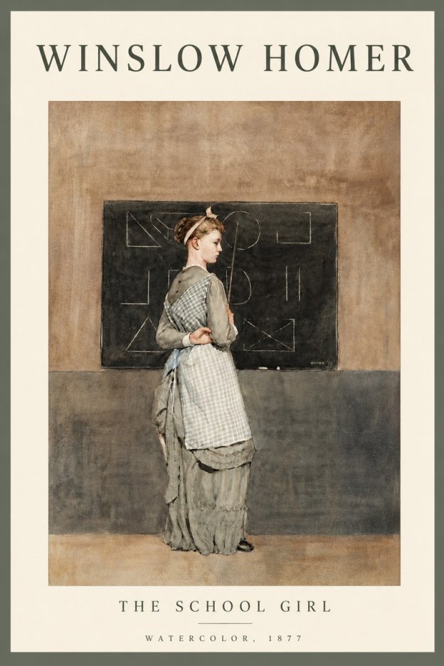 Winslow Homer The School Girl No4 - Affiche