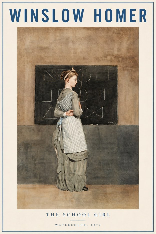 Winslow Homer The School Girl No5 - Affiche