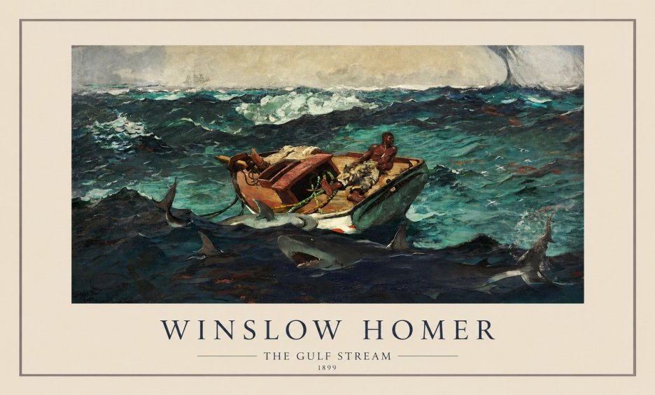 Winslow Homer The Gulf Stream No1 - Affiche