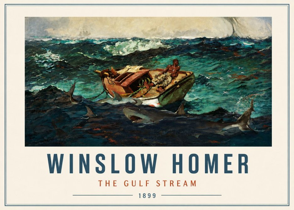Winslow Homer The Gulf Stream No3 - Affiche
