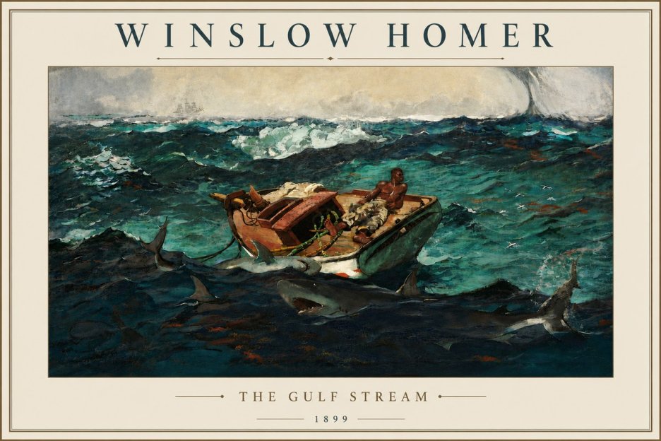 Winslow Homer The Gulf Stream No5 - Affiche