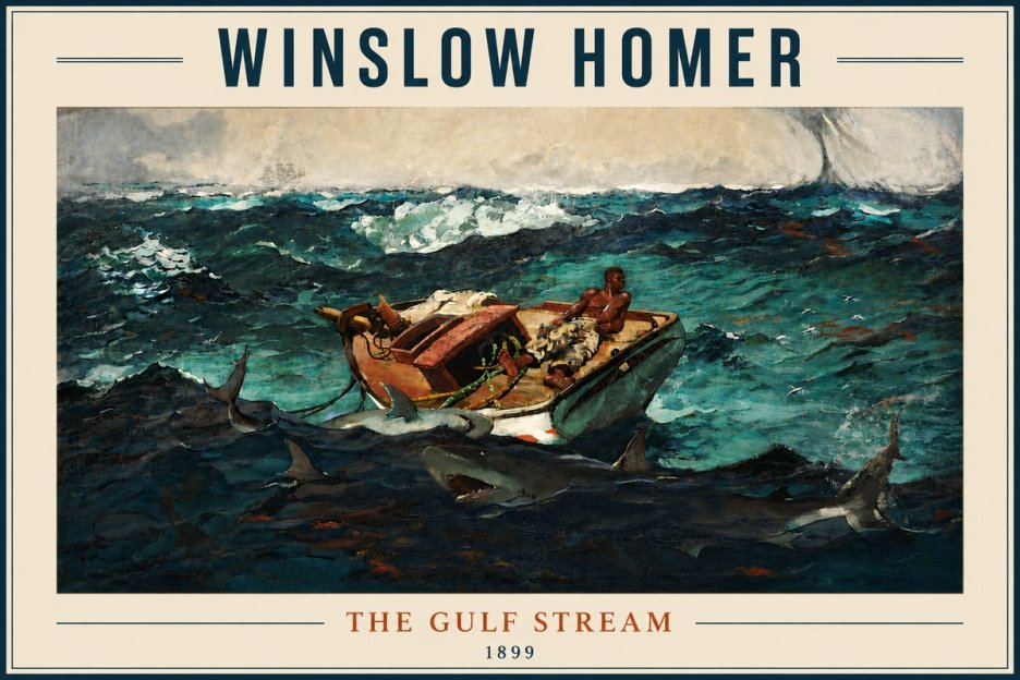 Winslow Homer The Gulf Stream No6 - Affiche