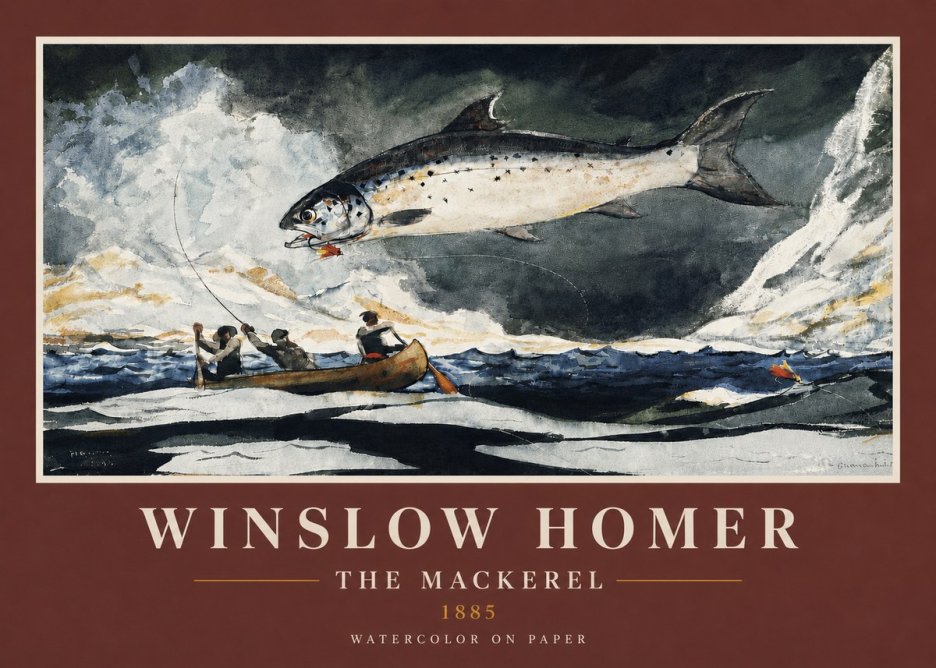 Winslow Homer The Mackerel No4 - Affiche