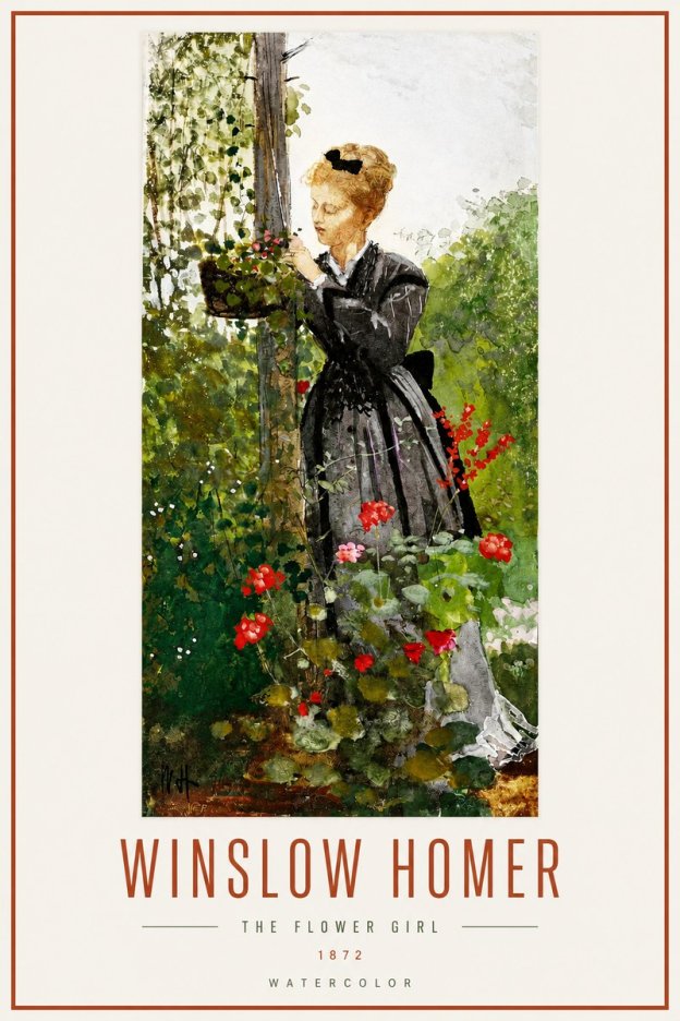 Winslow Homer The Flower Girl No3 - Affiche