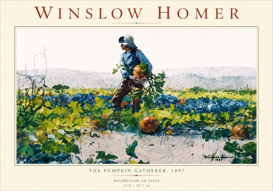 Winslow Homer The Pumpkin Gatherer, 1897 No6 - Affiche