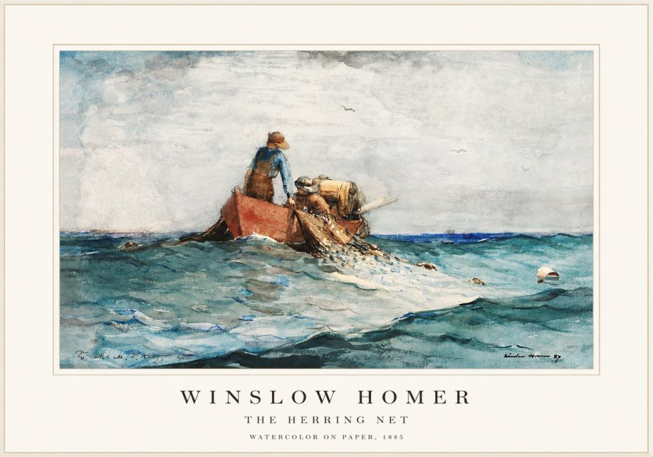 Winslow Homer The Herring Net II No1 - Affiche