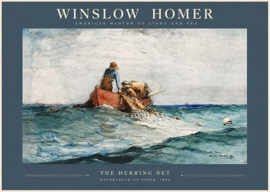 Winslow Homer The Herring Net II No2 - Affiche