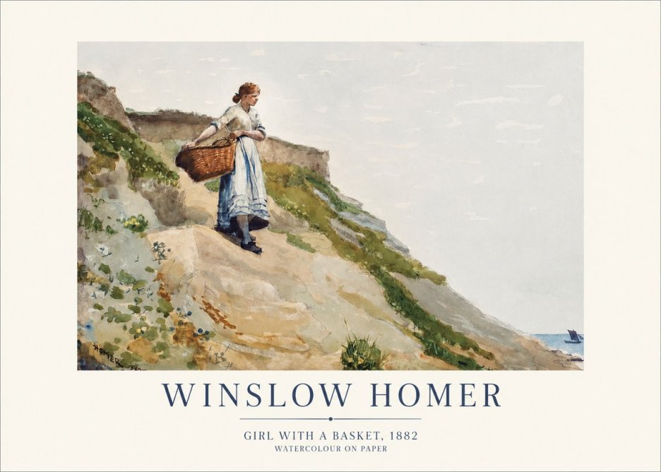 Winslow Homer A Coast Girl No2 - Affiche