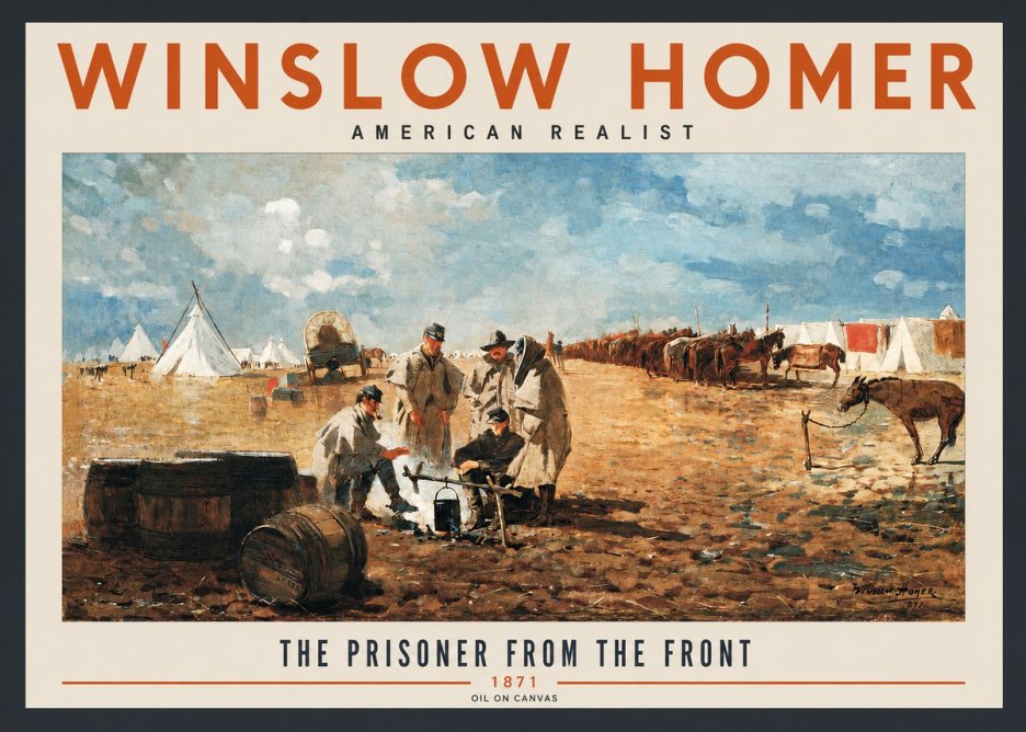 Winslow Homer The Prisoner from the Front No2 - Affiche