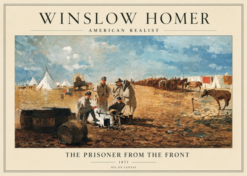 Winslow Homer The Prisoner from the Front No3 - Affiche