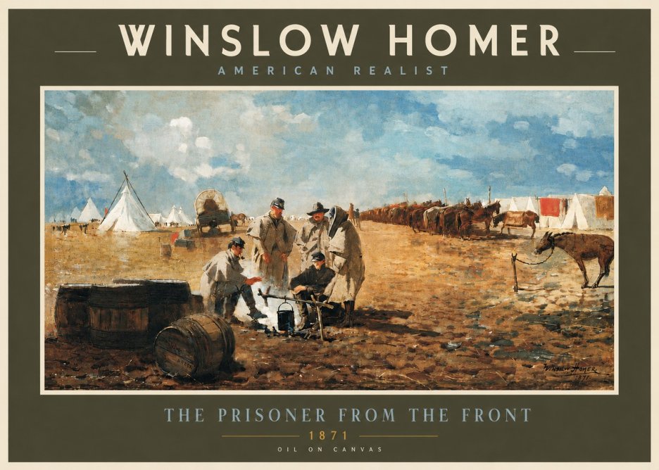 Winslow Homer The Prisoner from the Front No4 - Affiche