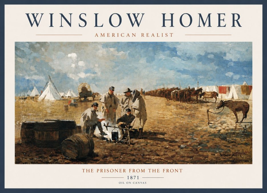 Winslow Homer The Prisoner from the Front No6 - Affiche