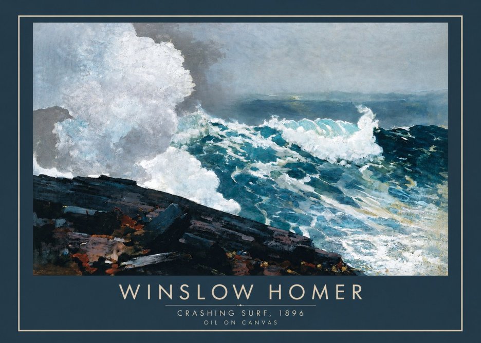 Winslow Homer Crashing Surf, 1896 No2 - Affiche