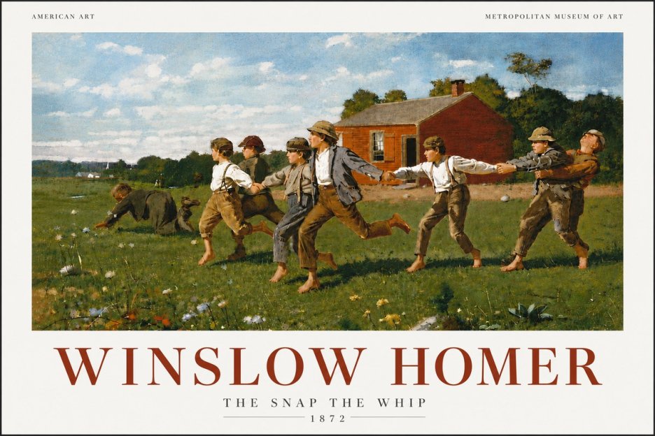 Winslow Homer The Snap the Whip No6 - Affiche