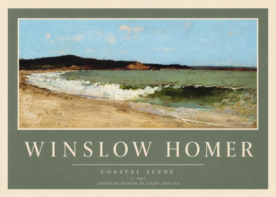 Winslow Homer Coastal Scene No3 - Affiche