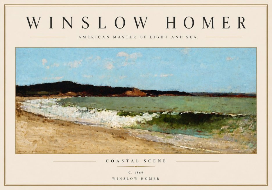 Winslow Homer Coastal Scene No6 - Affiche