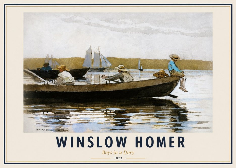 Winslow Homer Boys in a Dory II No4 - Affiche
