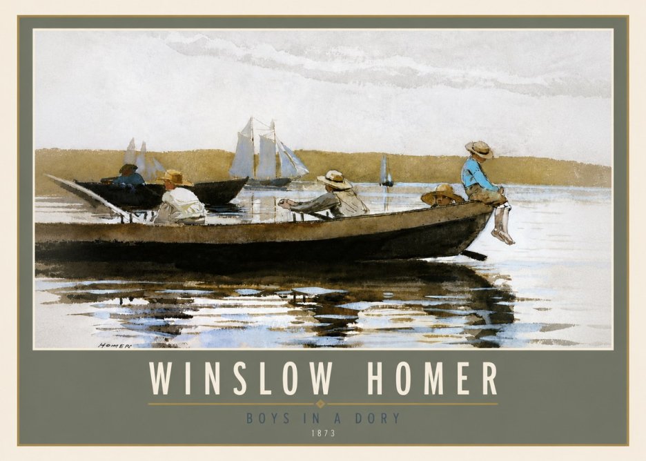 Winslow Homer Boys in a Dory II No5 - Affiche