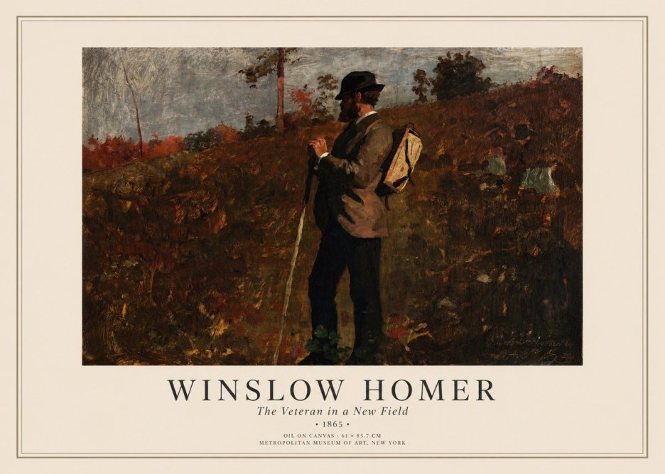 Winslow Homer The Veteran in a New Field No1 - Affiche