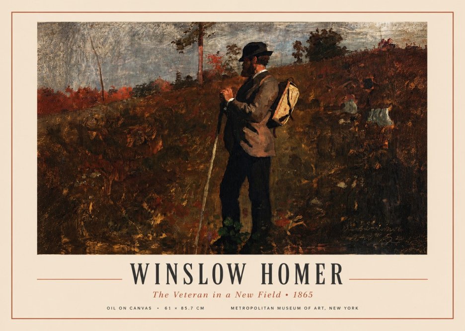 Winslow Homer The Veteran in a New Field No3 - Affiche