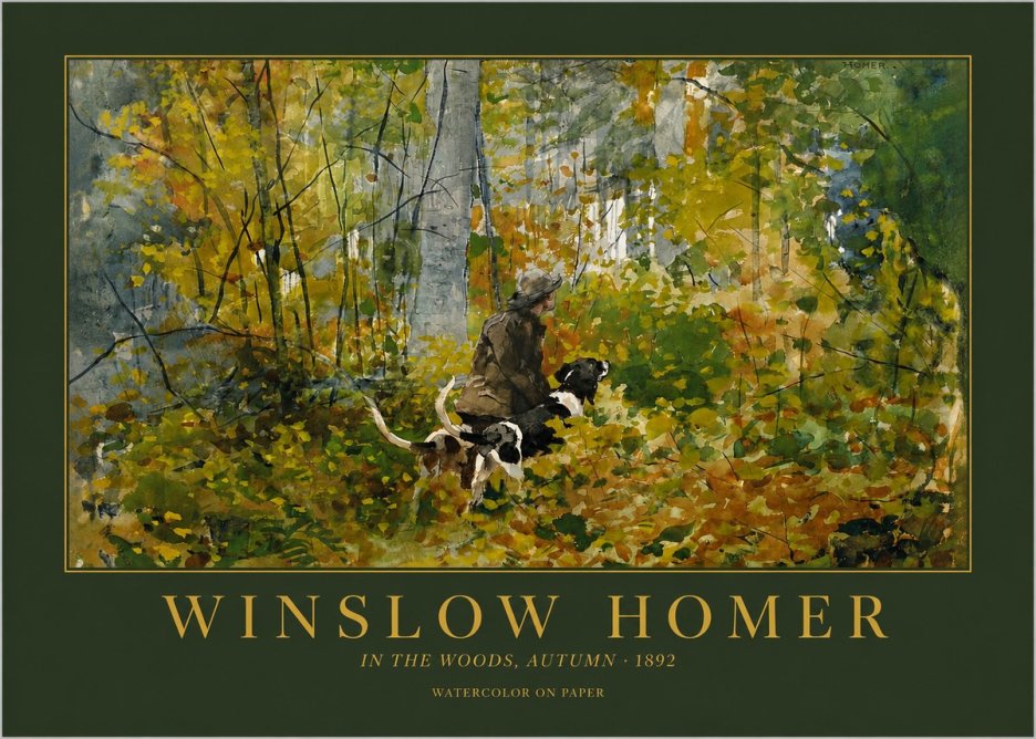 Winslow Homer In the Woods, Autumn No2 - Affiche