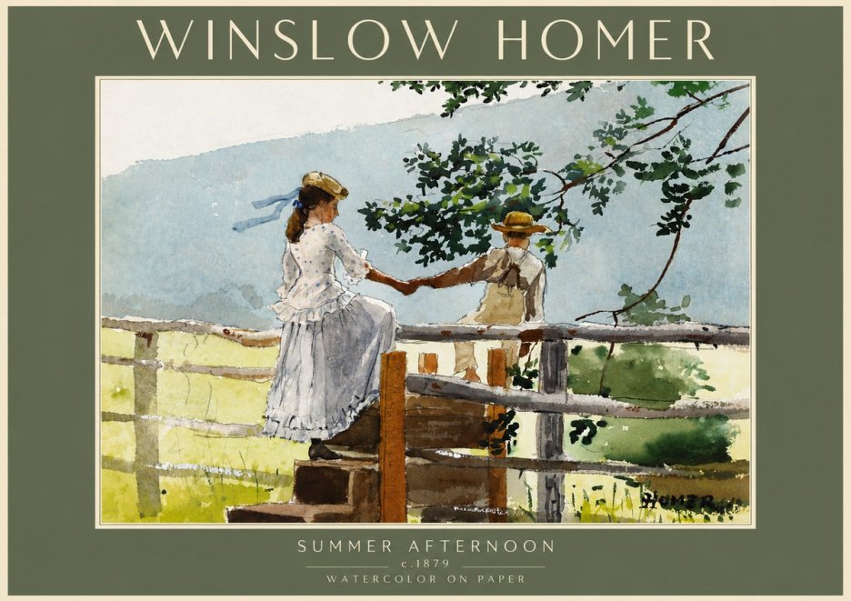 Winslow Homer Summer Afternoon No5 - Affiche