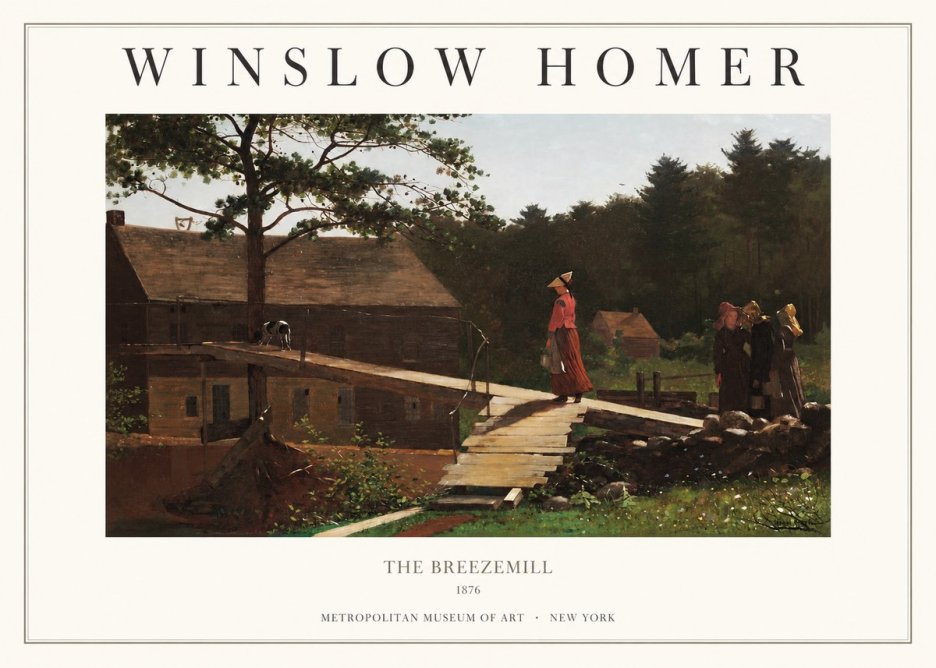 Winslow Homer The Breezemill No1 - Affiche
