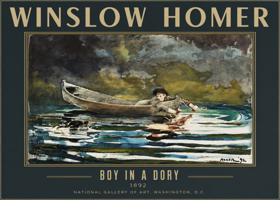 Winslow Homer Boy in a Dory No2 - Affiche