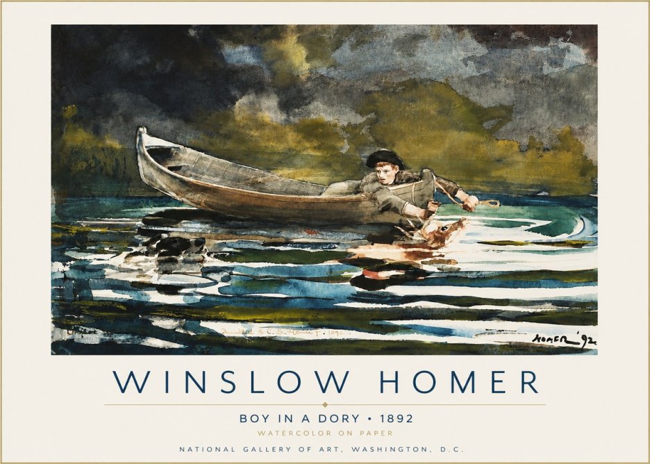 Winslow Homer Boy in a Dory No3 - Affiche
