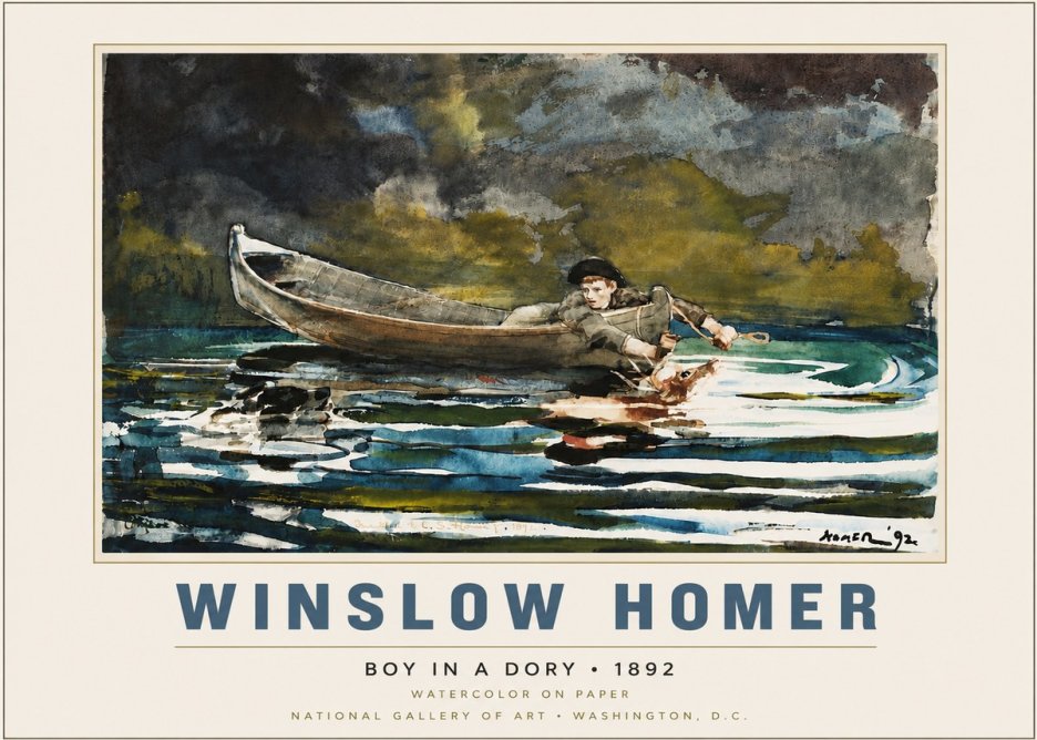 Winslow Homer Boy in a Dory No6 - Affiche