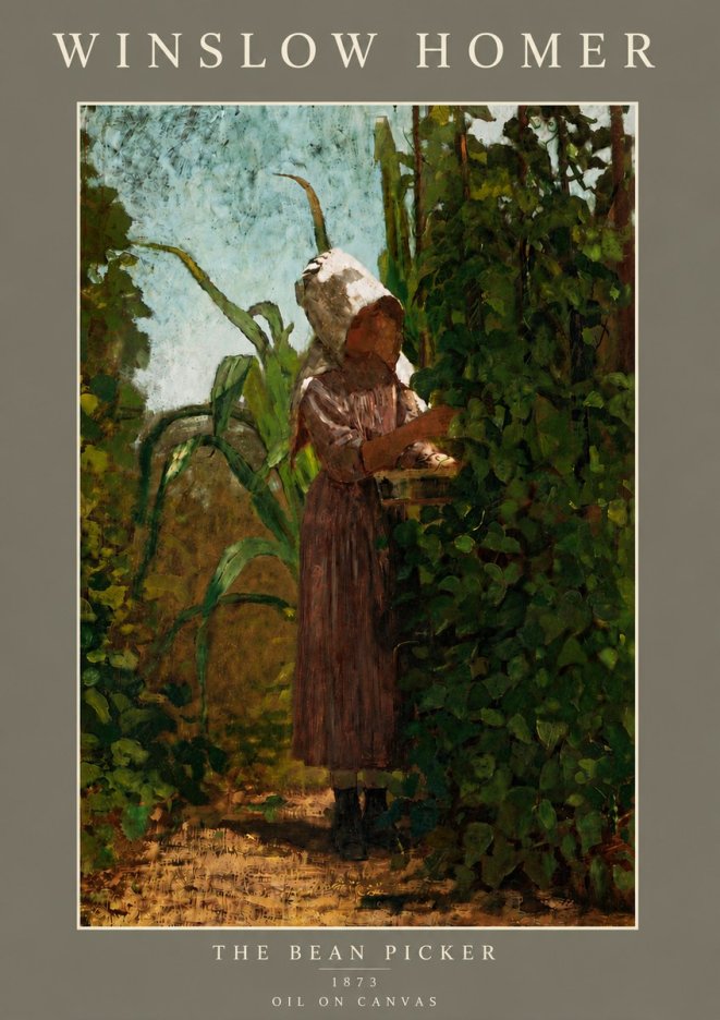 Winslow Homer The Bean Picker No5 - Affiche