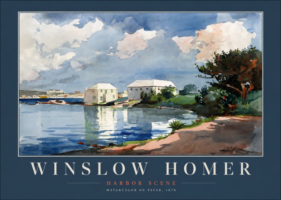 Winslow Homer Harbor Scene No2 - Affiche