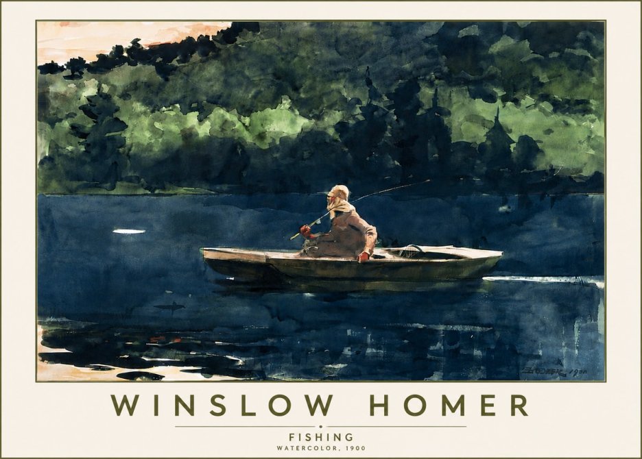 Winslow Homer Fishing No5 - Affiche