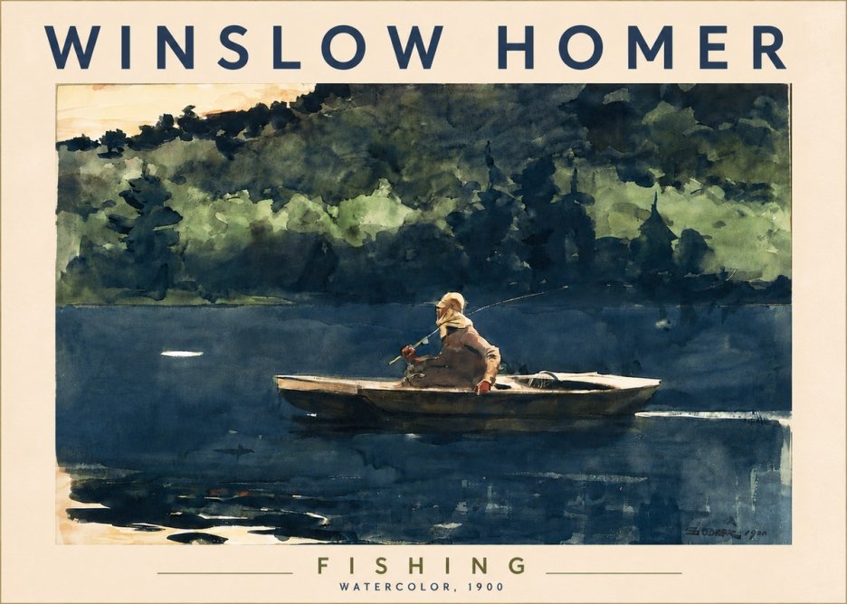 Winslow Homer Fishing No6 - Affiche