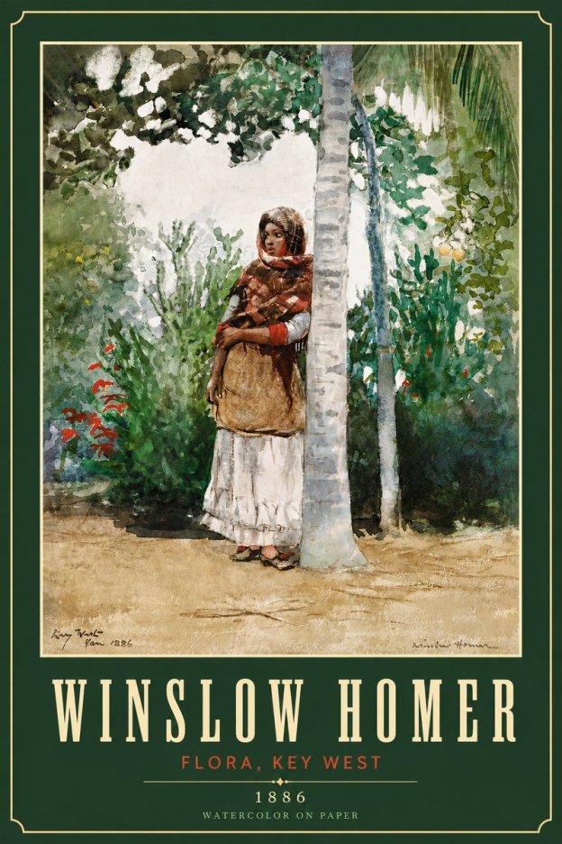 Winslow Homer Flora, Key West No6 - Affiche