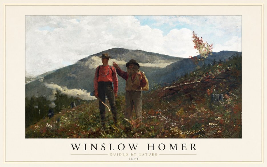 Winslow Homer The Two Guides No1 - Affiche