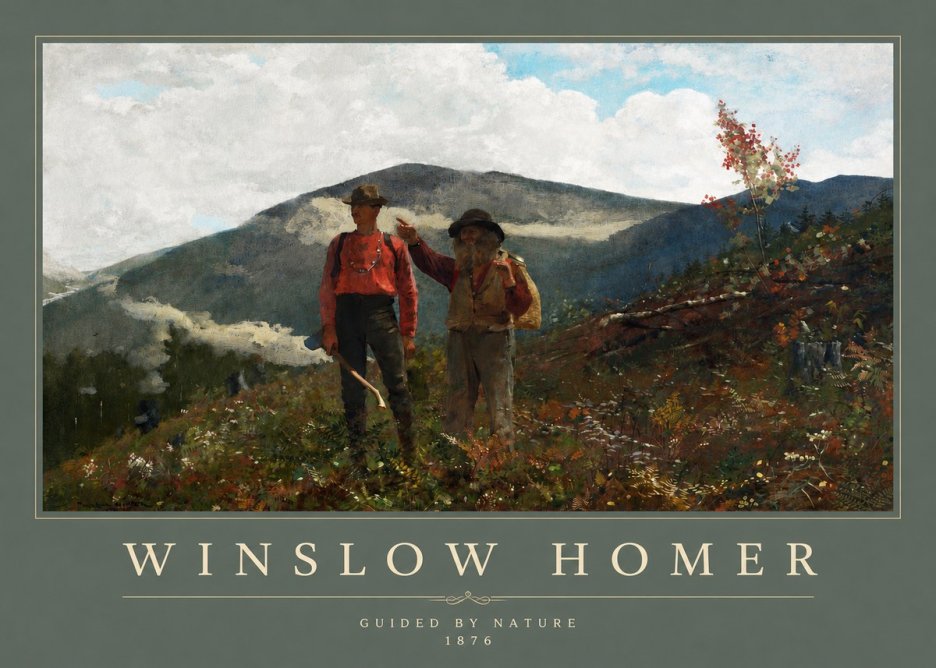 Winslow Homer The Two Guides No2 - Affiche